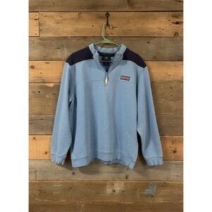 Vineyard Vines Women Blue Quarter Zip Pullover Sweatshirt XL Cotton